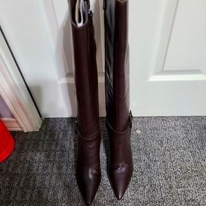 Nine West Heeled Knee High Boots Brown